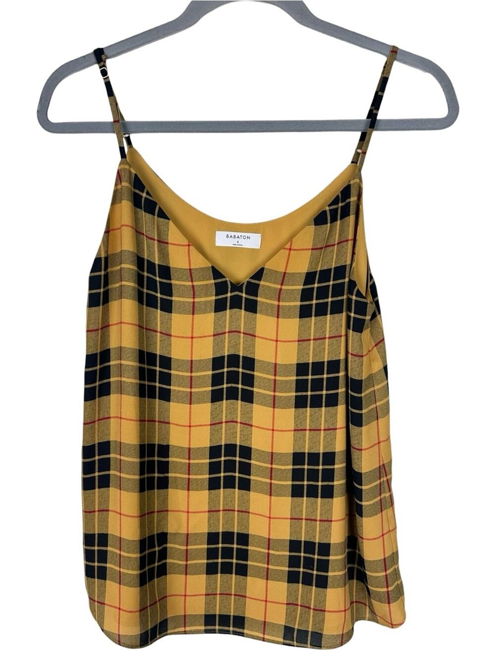 Aritzia Babaton Plaid Camisole Tank Top Small